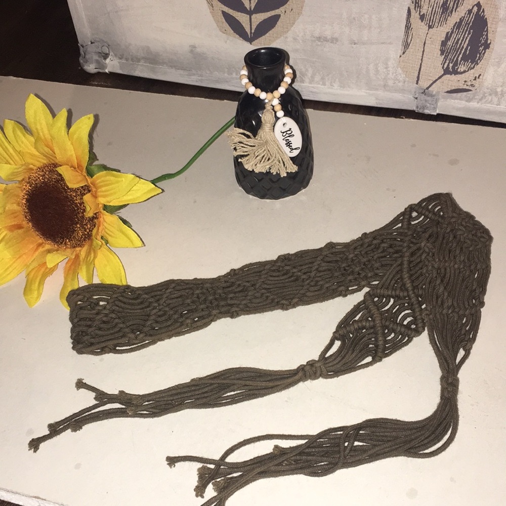 Vintage Macramé Belt 80s